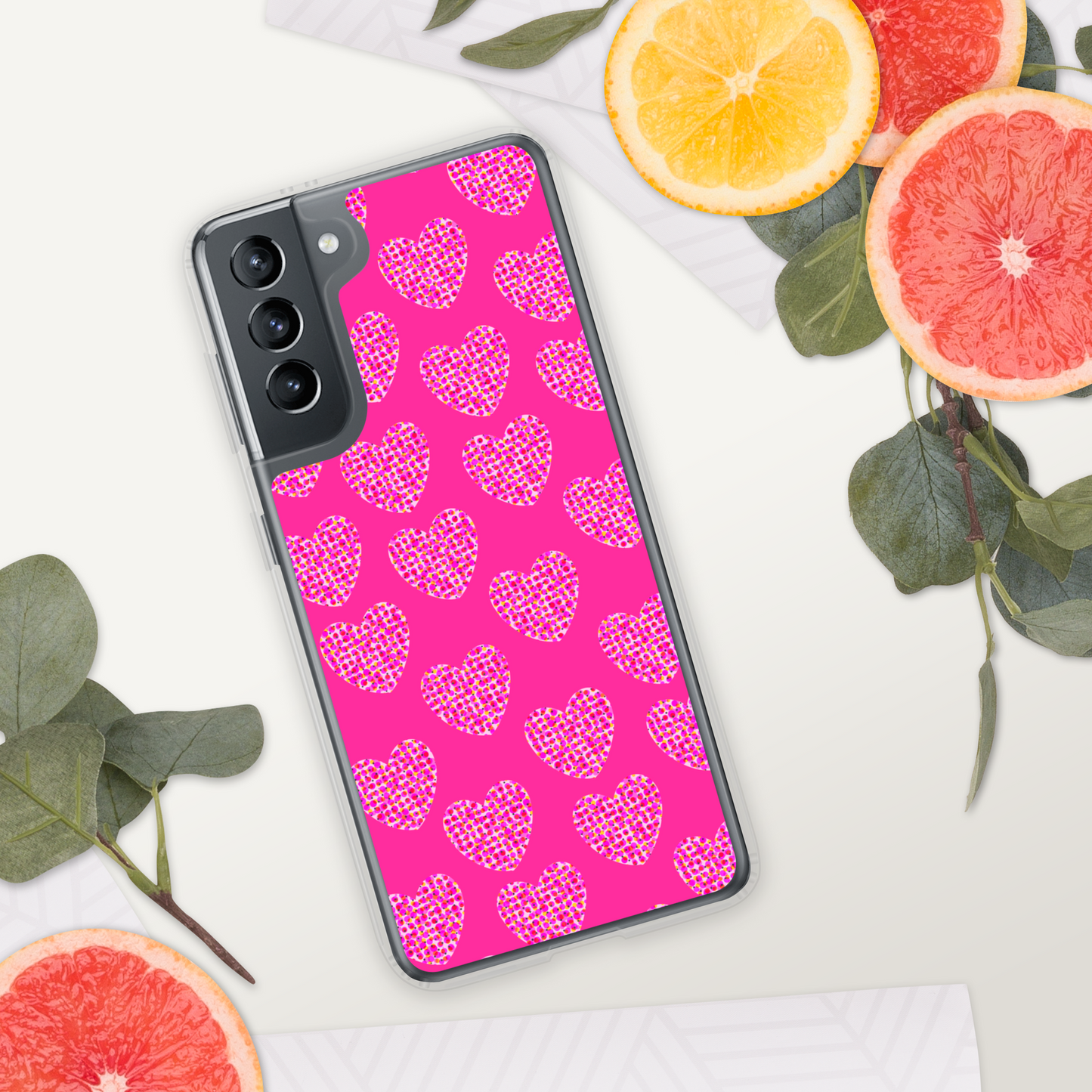 Pink Heart Feminism Samsung Case by Geli Jam