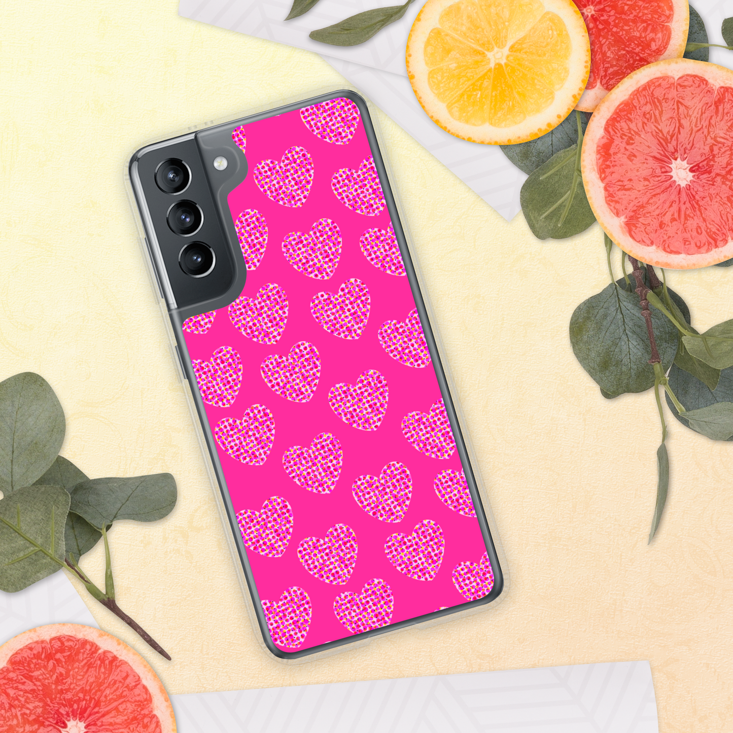 Pink Heart Feminism Samsung Case by Geli Jam