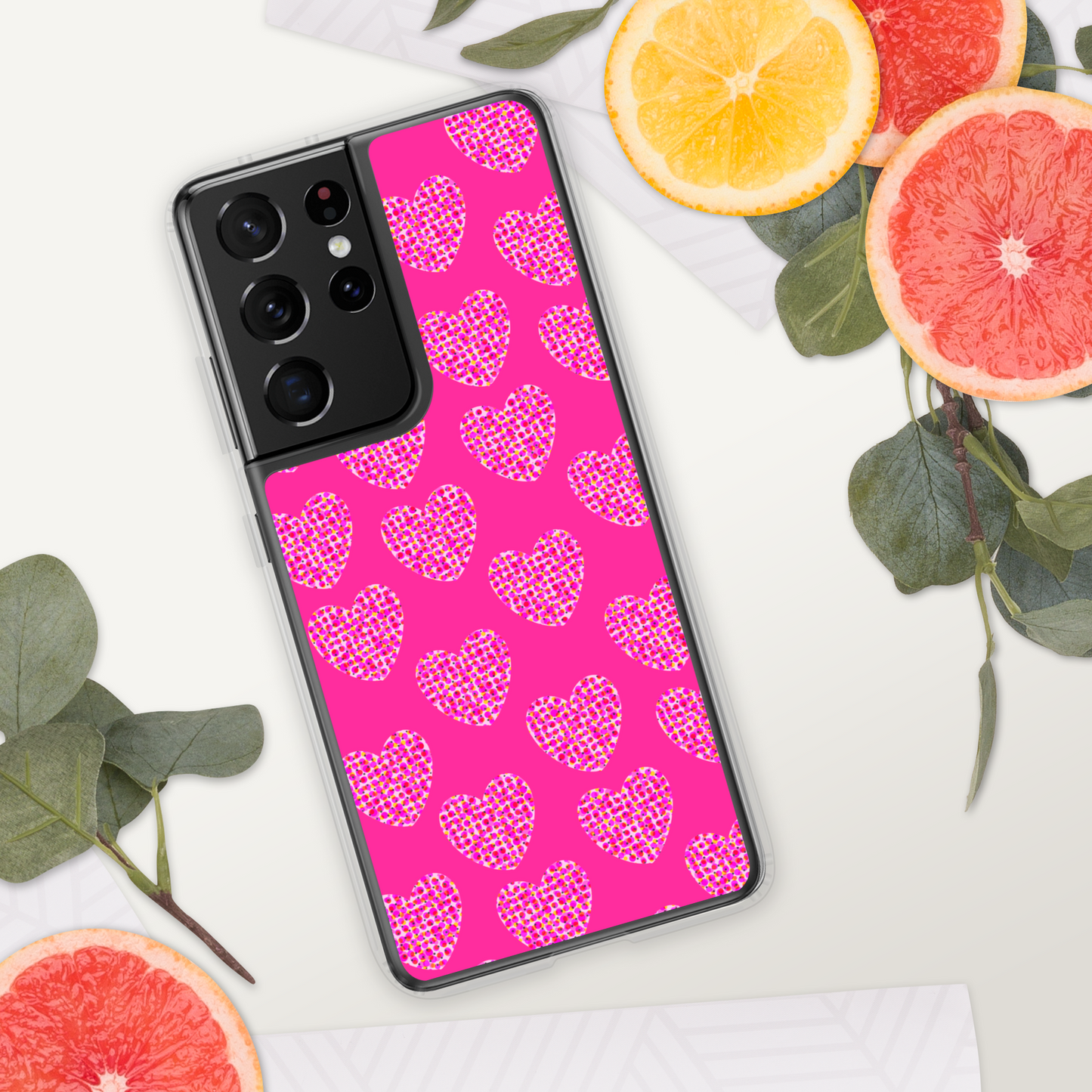 Pink Heart Feminism Samsung Case by Geli Jam