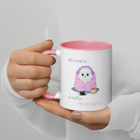 Cozy Kitty Mug with Color Inside